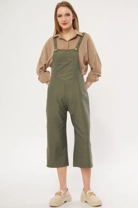 Kadın Bahçıvan Tulum ARM-20K001117-Koyu Haki - 3