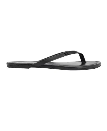 Women's Crude Flat Slip-On Thong Sandals - Black - CALVIN KLEIN (1)