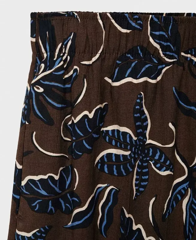 Women's Printed Culotte Pants - Brown - 5
