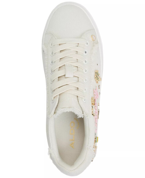 Women's Beachvibes Embellished Lace-Up Sneakers - Ivory Denim - 4