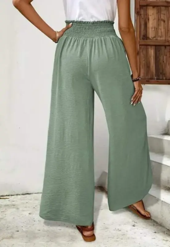 Kadın Beli Lastikli Bağcıklı önü Asimetrik Detaylı Aerobin Pantolon - 3