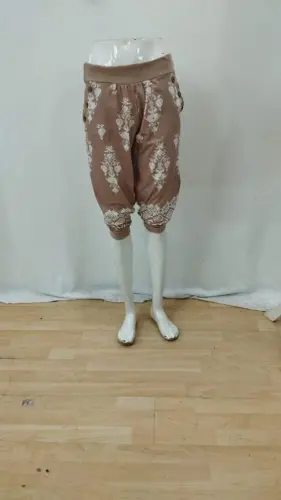 Kadın Beli Lastikli Etnik Desenli Kapri Süprem Pantolon - 5