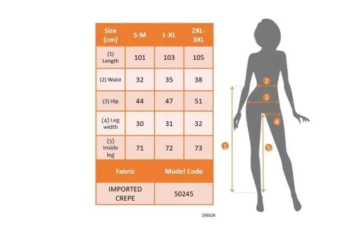 Kadın Beli Zincir Detay Ithal Krep Pantolon - 5