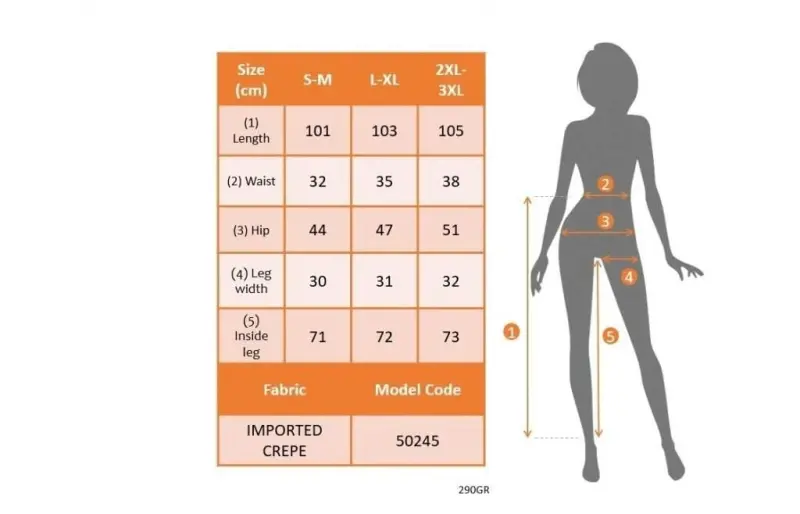 Kadın Beli Zincir Detay Ithal Krep Pantolon - 5