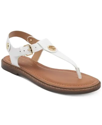 Women's Bennia Flat Thong Sandals - White 