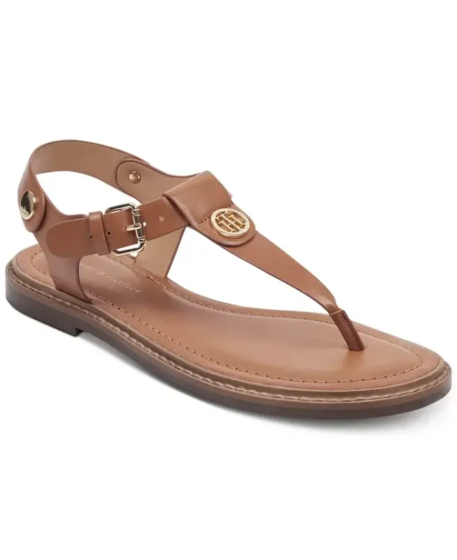 Women's Bennia Flat Thong Sandals - Cognac - TOMMY HILFIGER