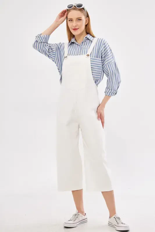 Kadın Beyaz Bahçıvan Tulum ARM-20K001117-Beyaz - 3