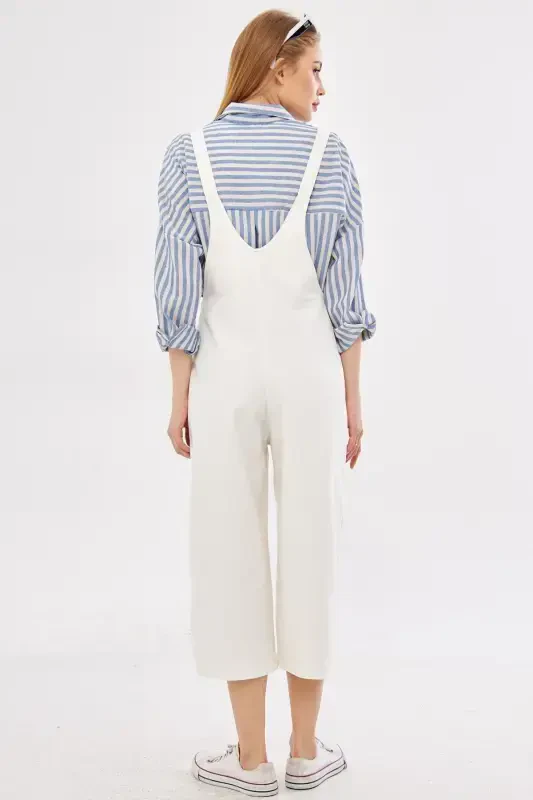 Kadın Beyaz Bahçıvan Tulum ARM-20K001117-Beyaz - 4