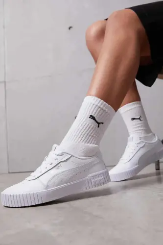 Kadın Beyaz Günlük Spor Carina 2.0 Kadın Sneaker Ayakkabı 386185-02 BEYAZ - BeyazXW3 
