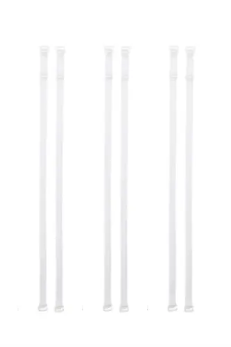 Kadın Beyaz Sütyen Askısı 3'lü Paket Ayarlanabilir Kaymaz - 4