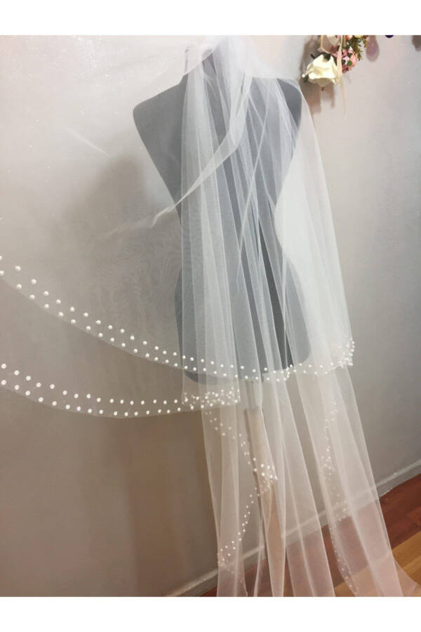 Kadın Beyaz Tül Duvak - 7