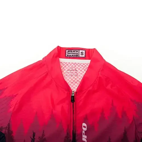 Women Cycling Jersey Set Red Short Sleeve+5D Padded Bike Shorts Quick-Dry Reflective 4-Pockets S-3XL - 3