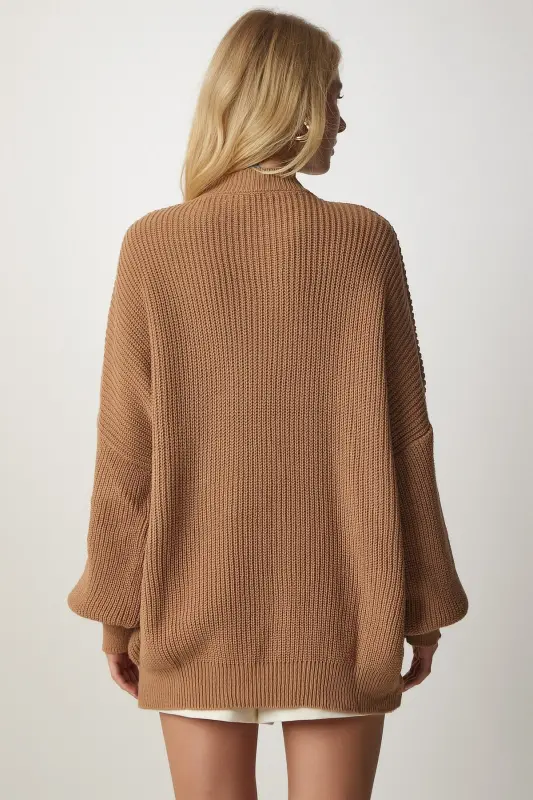 Damen-Strickpullover „Biscuit“ in Übergröße, Basic, mx00126 - Kekse - 4