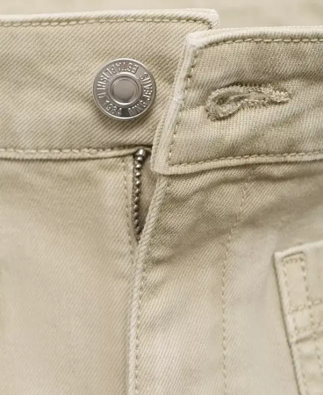 Women's Flared Cropped Jeans - Pastel Green - 6