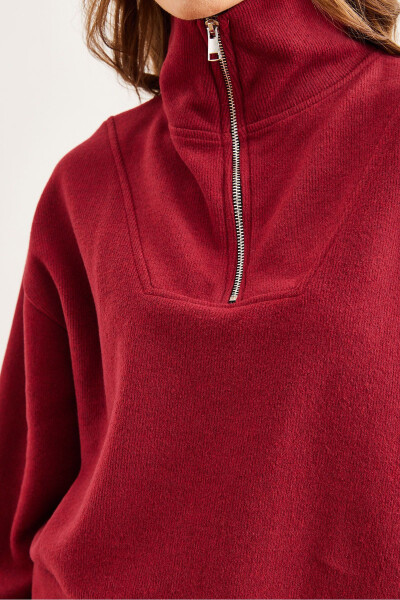 Kadın Bordo Alt Üst Polo Yaka Selanik Takım TKM-19000324-Bordo - 7