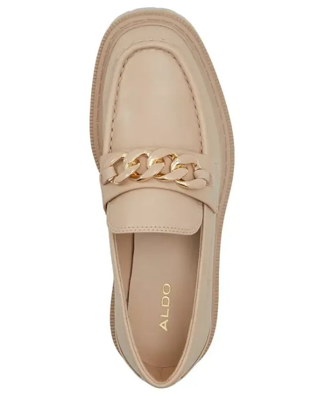 Women's Brixtonn Chain Lug Loafers - Medium Beige - 4