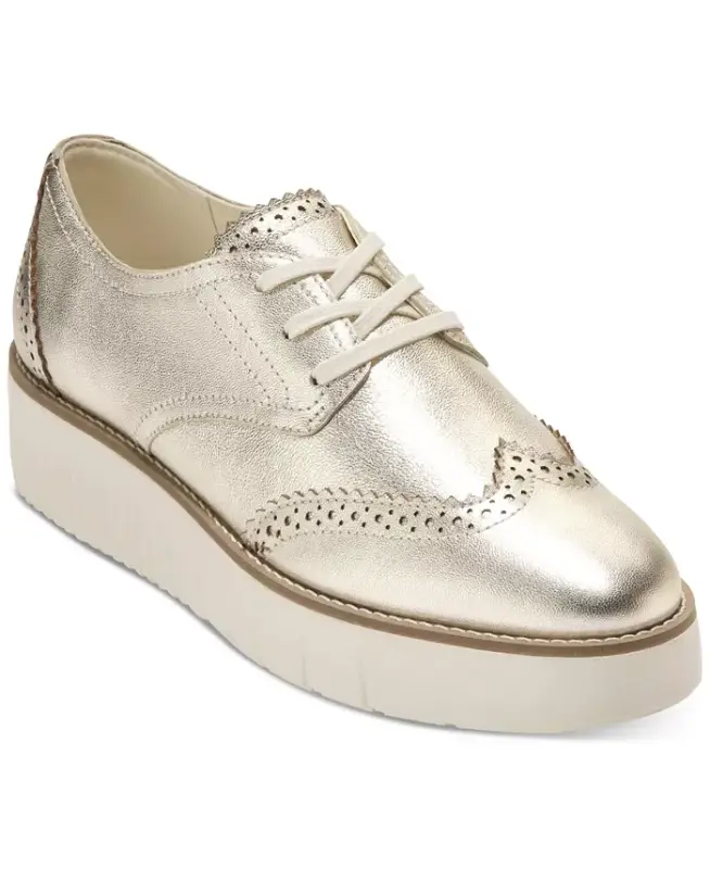 Women's Grand City Platform Oxfords - Gold Talca, Ivory - 1