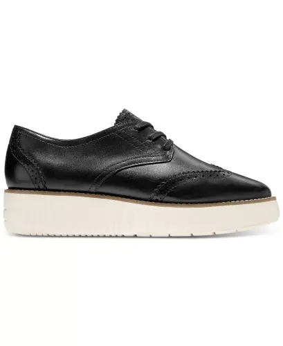Women's Grand City Platform Oxfords - Black, Ivory - 6