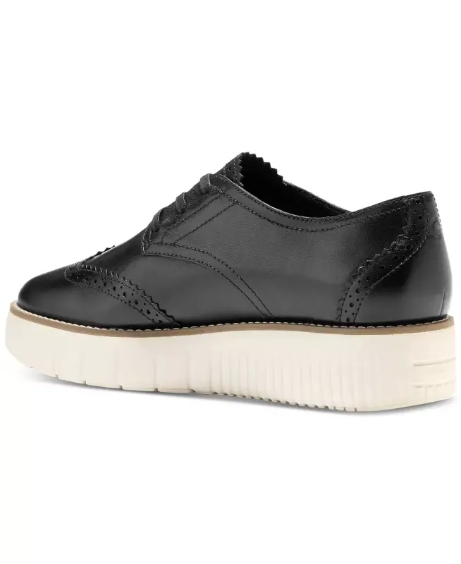 Women's Grand City Platform Oxfords - Black, Ivory - 7