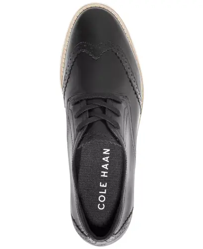 Women's Grand City Platform Oxfords - Black, Ivory - 8