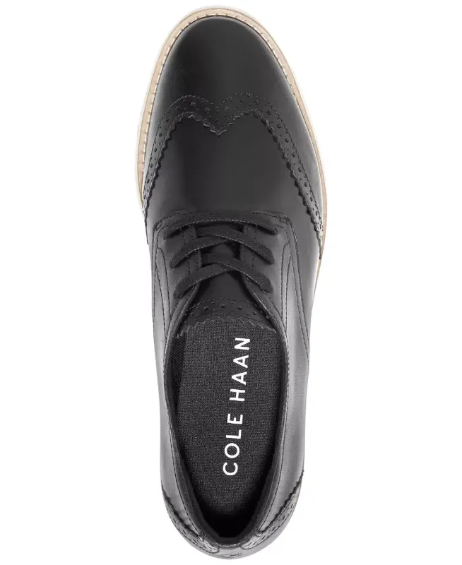 Women's Grand City Platform Oxfords - Black, Ivory - 8