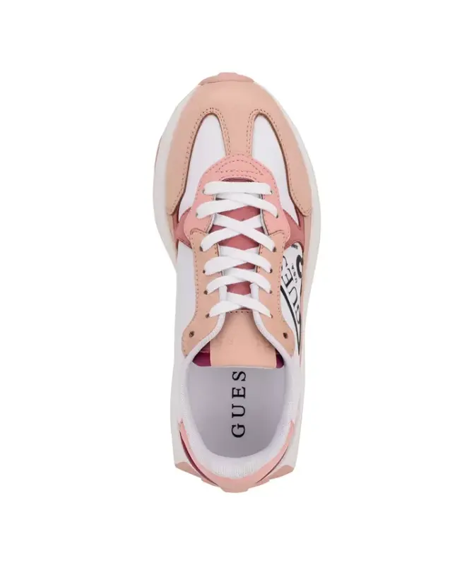 Women's Calebb Chunky Platform Fashion Sneakers-Pink/White - 4