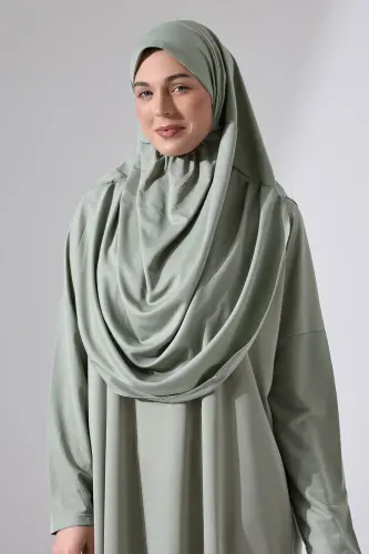 Kadın Çantalı Pratik Tek Parça Namaz Elbisesi - Mint-Mint - 7