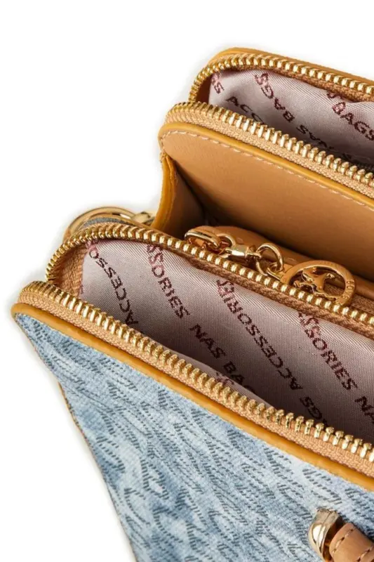 Kadın Çapraz Çanta - Kot Rengi-Kot Rengi - 5