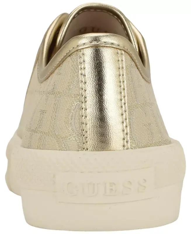 Women's Carey Jacquard Logo Lace-Up Sneakers - Gold Logo - 3