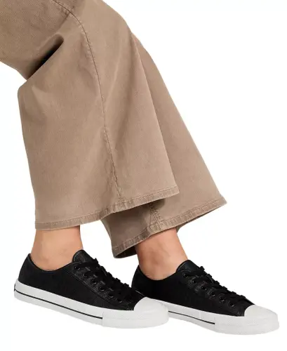 Women's Carey Jacquard Logo Lace-Up Sneakers - Black Logo - 6