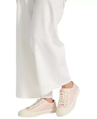 Women's Carey Jacquard Logo Lace-Up Sneakers - Pink Logo - 6