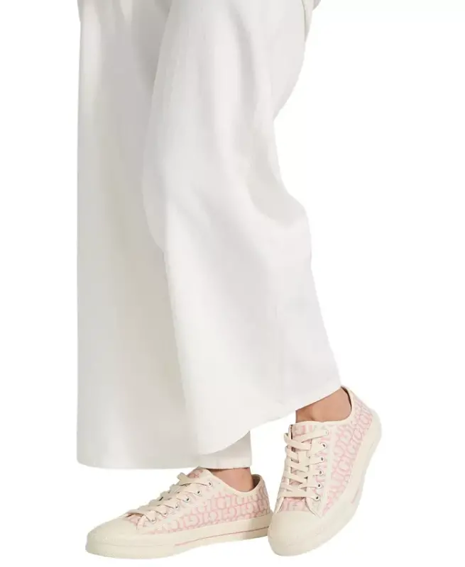 Women's Carey Jacquard Logo Lace-Up Sneakers - Pink Logo - 6