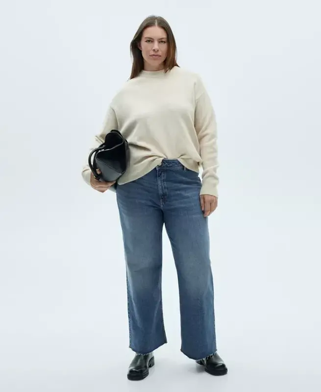 Women's Catherin Culotte High-Rise Jeans - Medium Blue - 7