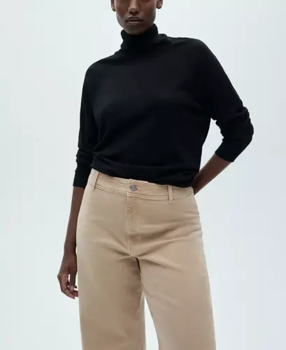 Women's Catherin Culotte High-Rise Jeans - Sand - 5