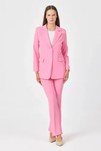 Kadın Ceket Pantolon Takım Pembe - ŞekerPembe 