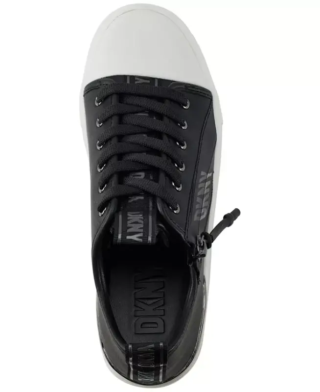Women's Chaney Lace-Up Zipper Sneakers - Black - 4
