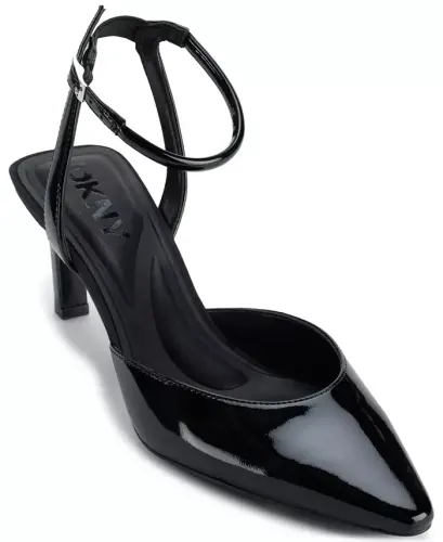Women's Charolette Ankle Strap Pumps - Black - 1