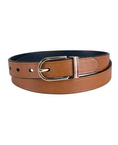 Women's Reversible Dress Casual Belt - Tan, Navy 