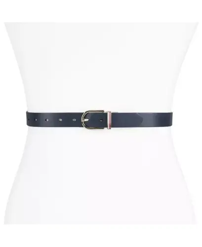 Women's Reversible Dress Casual Belt - Tan, Navy - 7