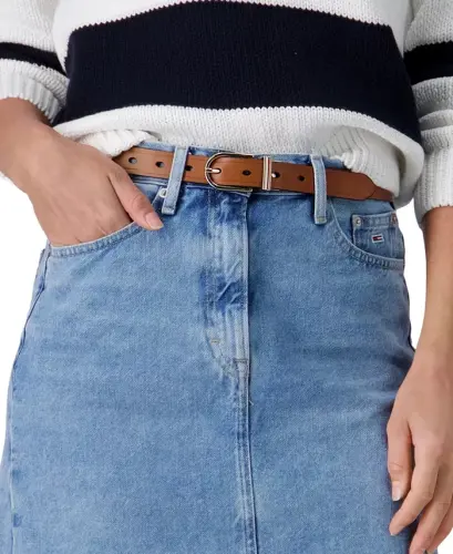 Women's Reversible Dress Casual Belt - Tan, Navy - 8