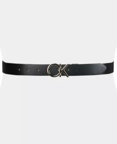 Women's Reversible Monogram Buckle Belt - Black, Grey - 5
