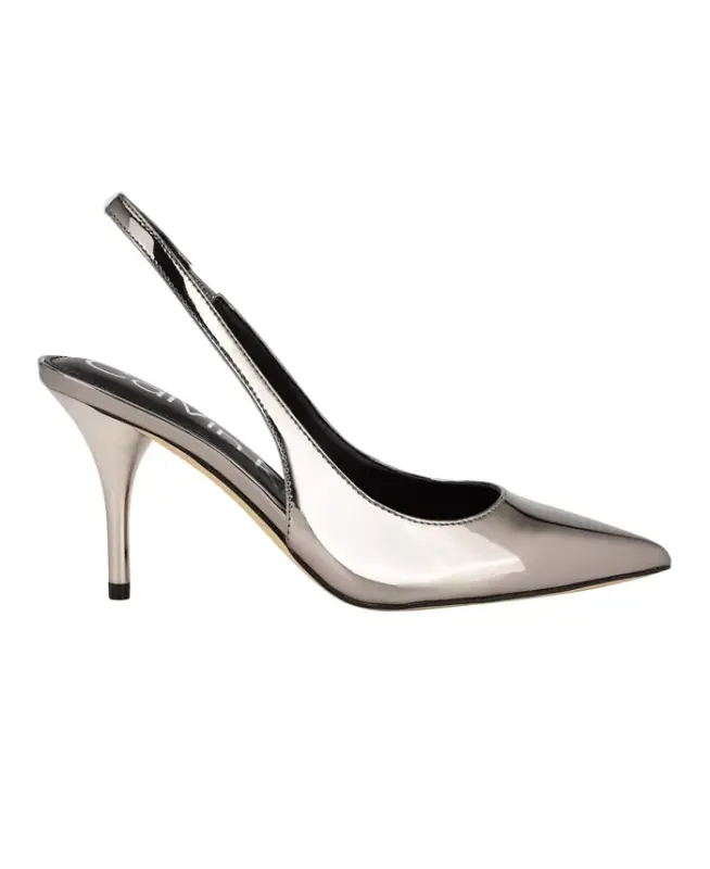 Women's Cinola Pointy Toe Slingback Pumps - Pewter - 2
