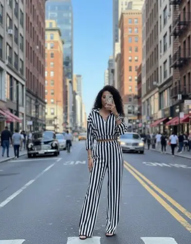 Kadın çizgi Detay Kadife Kumaş Hırka Pantolon Ikili Takım - BÜYÜKBEDENIZ (1)