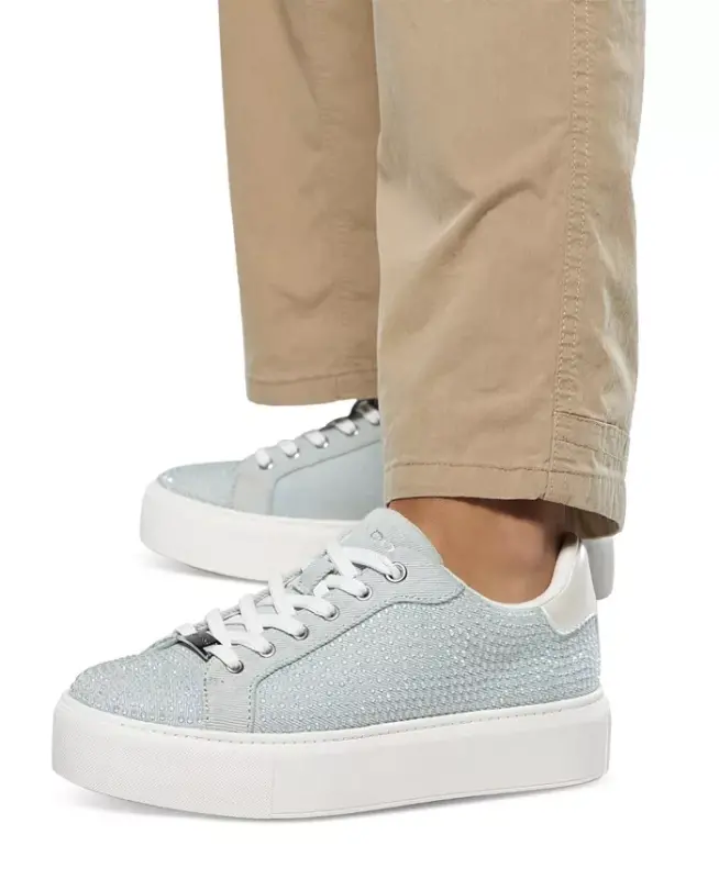 Women's Clovver Lace-Up Low-Top Sneakers - Denim - 6