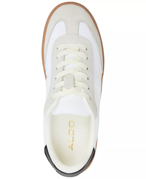 Women's Clubstyle Lace-Up Jogger Sneakers-White/black Woven - 5