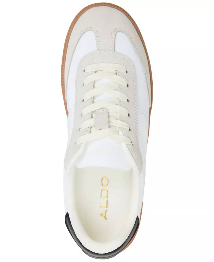 Women's Clubstyle Lace-Up Jogger Sneakers-White/black Woven - 5