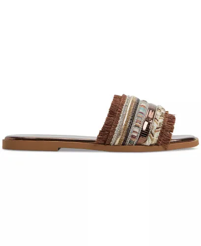 Women's Coralya Embellished Flat Sandals-Cognac Woven - ALDO (1)