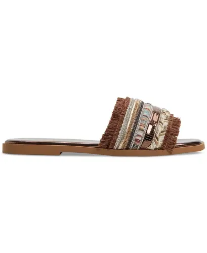 Women's Coralya Embellished Flat Sandals - Cognac Woven - ALDO (1)