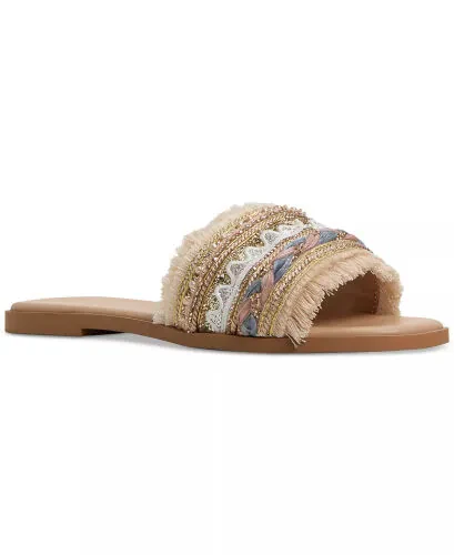 Women's Coralya Embellished Flat Sandals-Pink Woven - ALDO