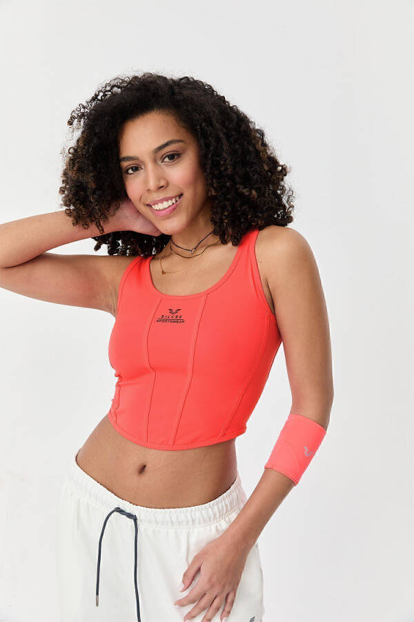 Kadın Cosmo Sırtı Açık Bağlamalı Crop Top Arkası Ipli Atlet 0080 - 9